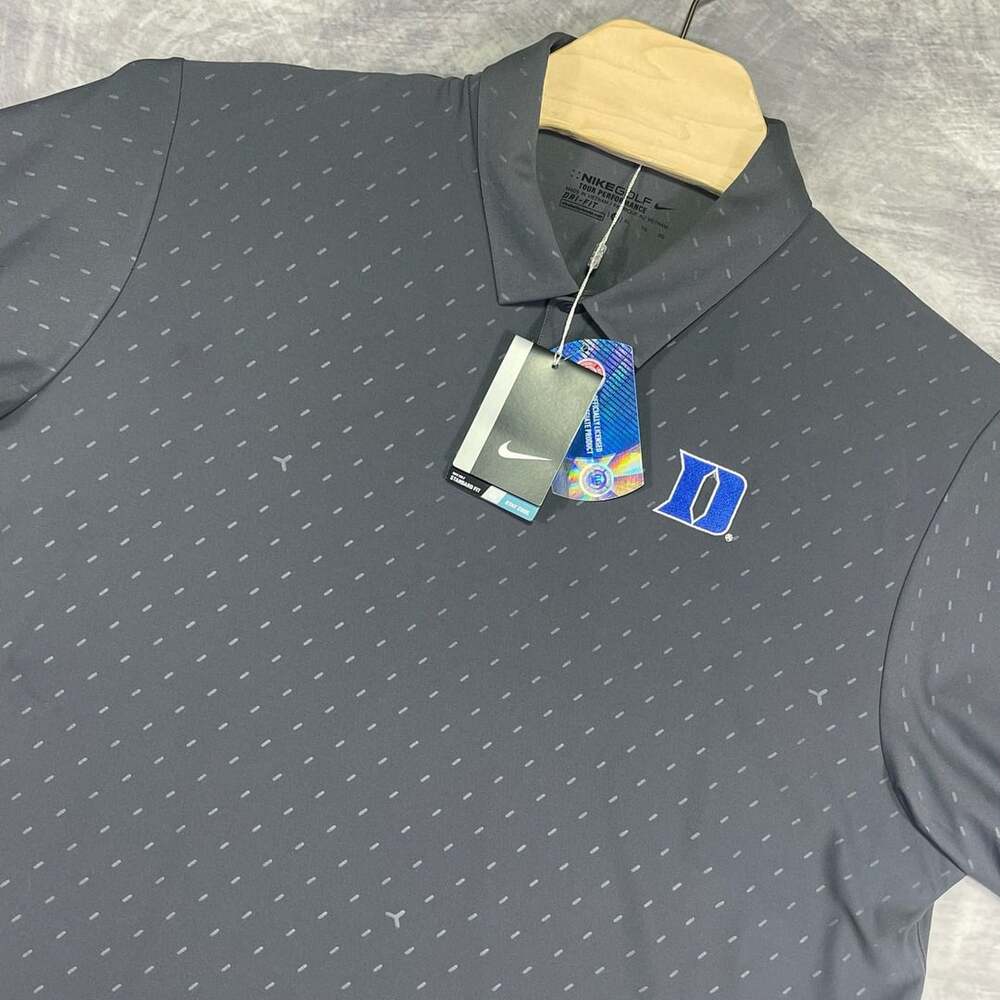 Nike Duke Blue Devils Golf Polo Size XL Gray Dri-Fit NWT